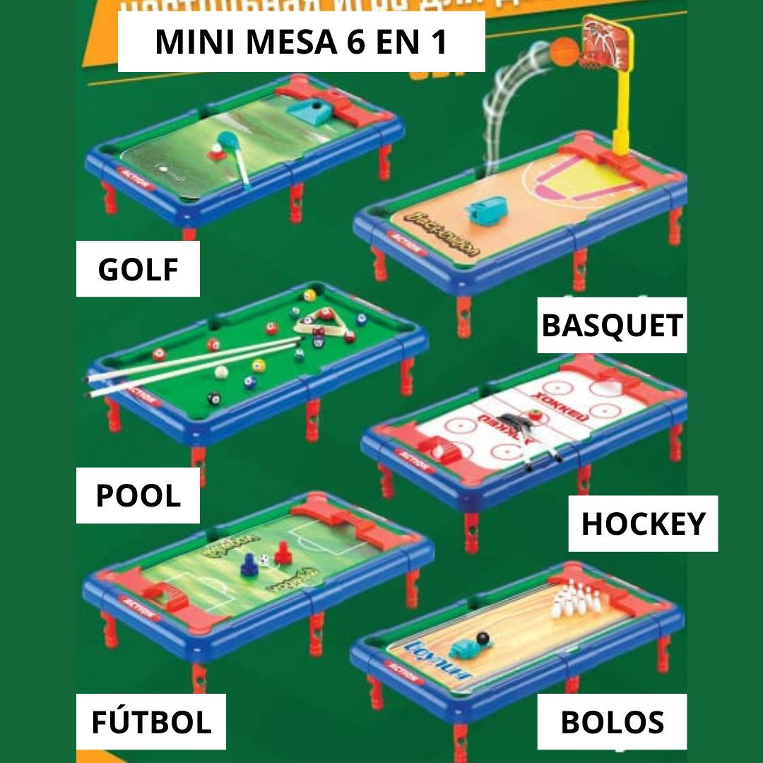 Mesa de Juegos 6 en 1